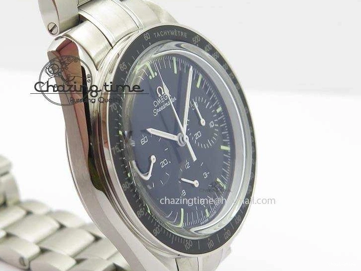 0406 Speedmaster MoonWatch Black Dial On SS Bracelet Seasonal 8228
